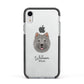 Chusky Personalised Apple iPhone XR Impact Case Black Edge on Silver Phone