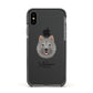 Chusky Personalised Apple iPhone Xs Impact Case Black Edge on Black Phone
