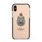 Chusky Personalised Apple iPhone Xs Impact Case Black Edge on Gold Phone
