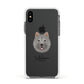 Chusky Personalised Apple iPhone Xs Impact Case White Edge on Black Phone