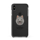 Chusky Personalised Apple iPhone Xs Max Impact Case Black Edge on Black Phone