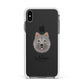 Chusky Personalised Apple iPhone Xs Max Impact Case White Edge on Black Phone