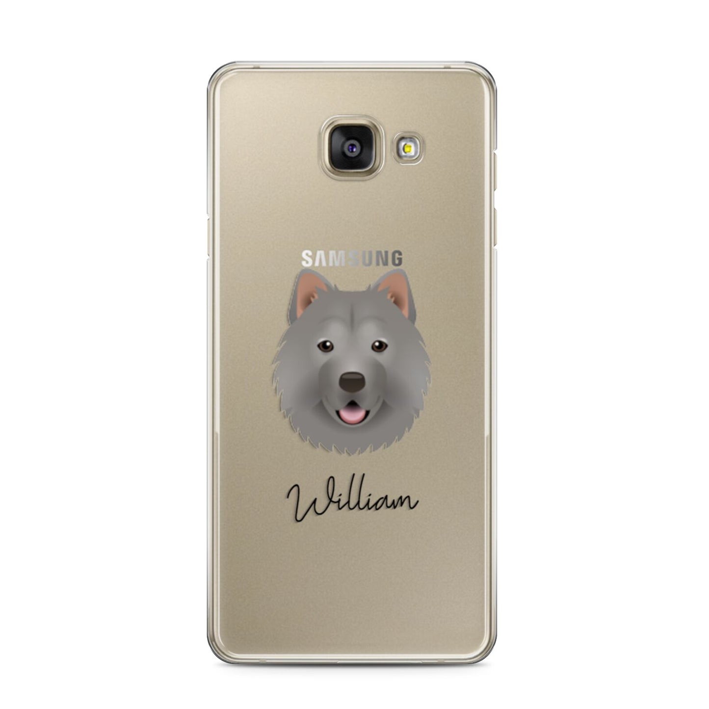 Chusky Personalised Samsung Galaxy A3 2016 Case on gold phone