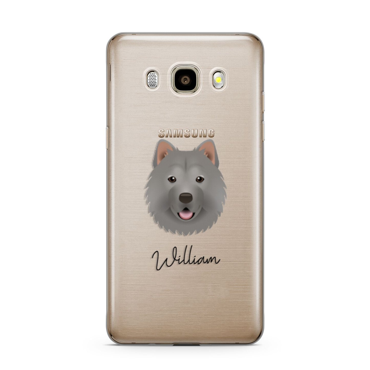 Chusky Personalised Samsung Galaxy J7 2016 Case on gold phone
