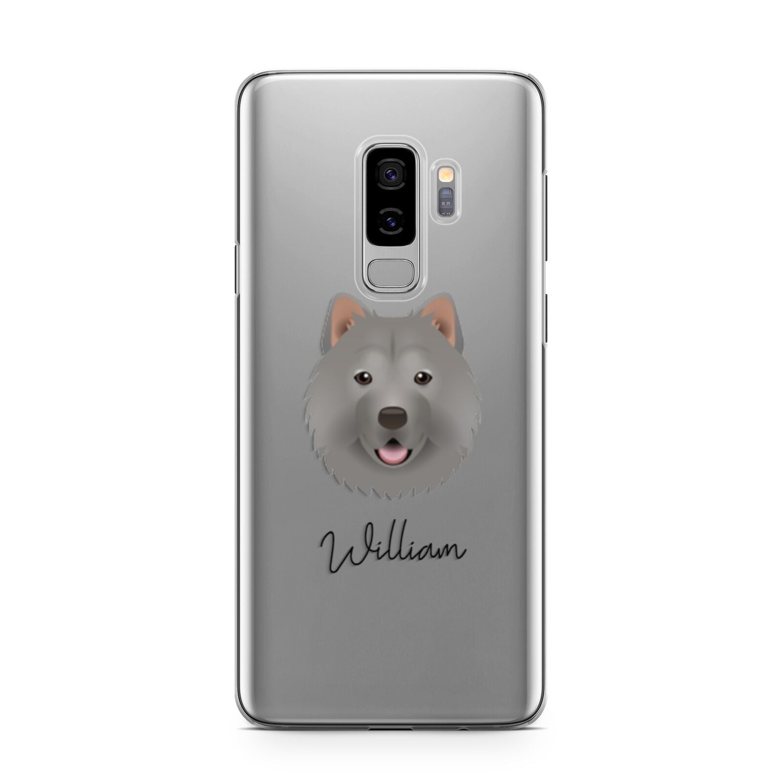 Chusky Personalised Samsung Galaxy S9 Plus Case on Silver phone