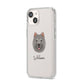 Chusky Personalised iPhone 14 Clear Tough Case Starlight Angled Image