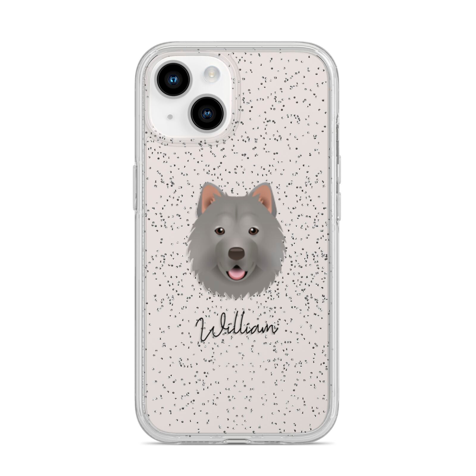 Chusky Personalised iPhone 14 Glitter Tough Case Starlight