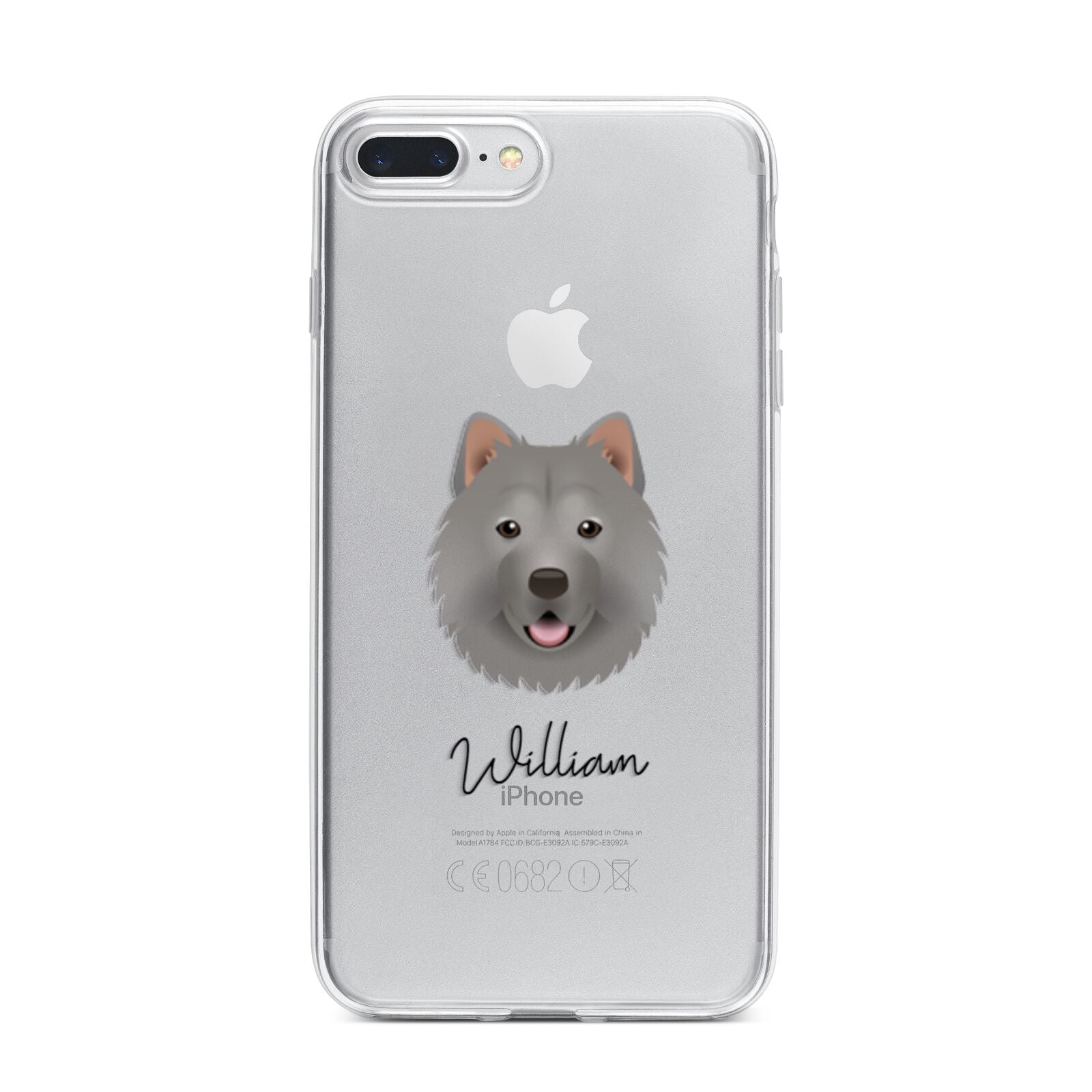 Chusky Personalised iPhone 7 Plus Bumper Case on Silver iPhone