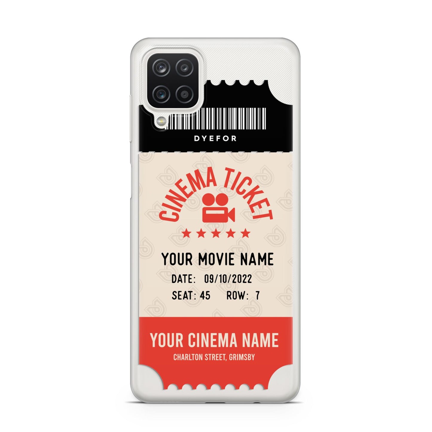 Cinema Ticket Samsung A12 Case
