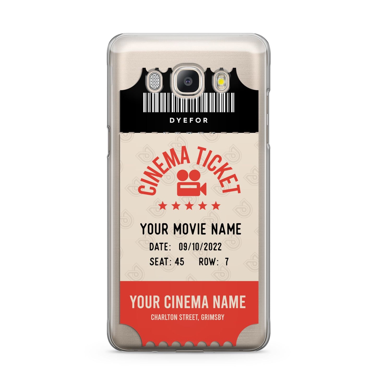 Cinema Ticket Samsung Galaxy J5 2016 Case