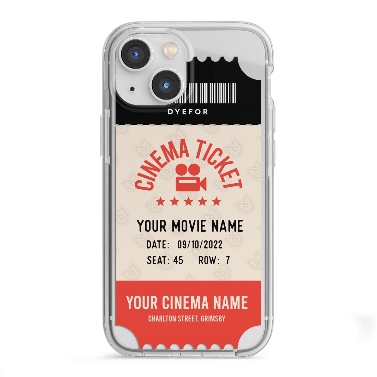 Cinema Ticket iPhone 13 Mini TPU Impact Case with White Edges