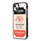 Cinema Ticket iPhone 14 Plus Black Impact Case Side Angle on Silver phone