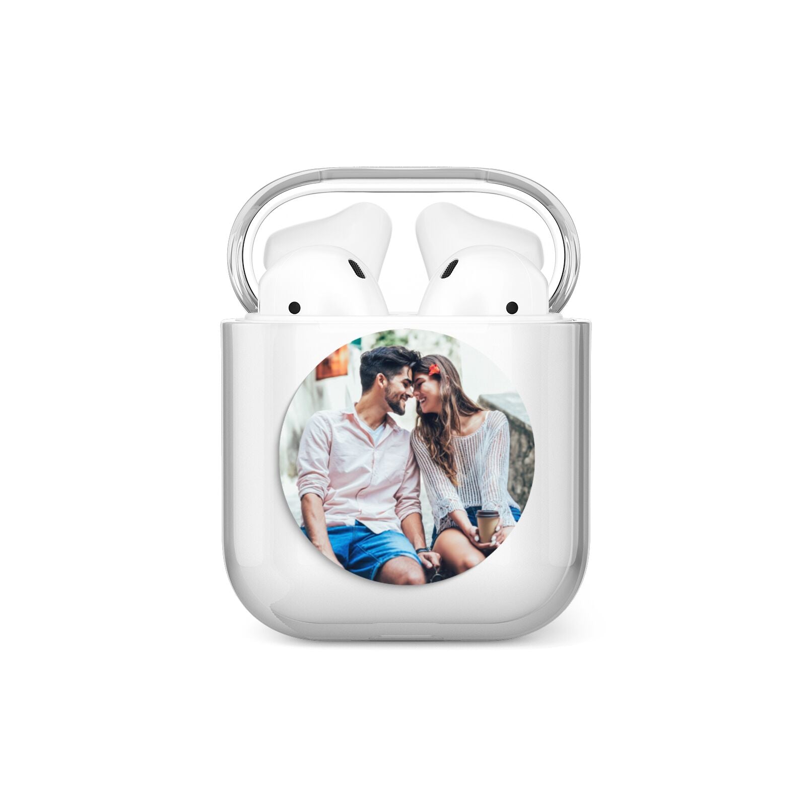 Circle Photo Upload AirPods Case