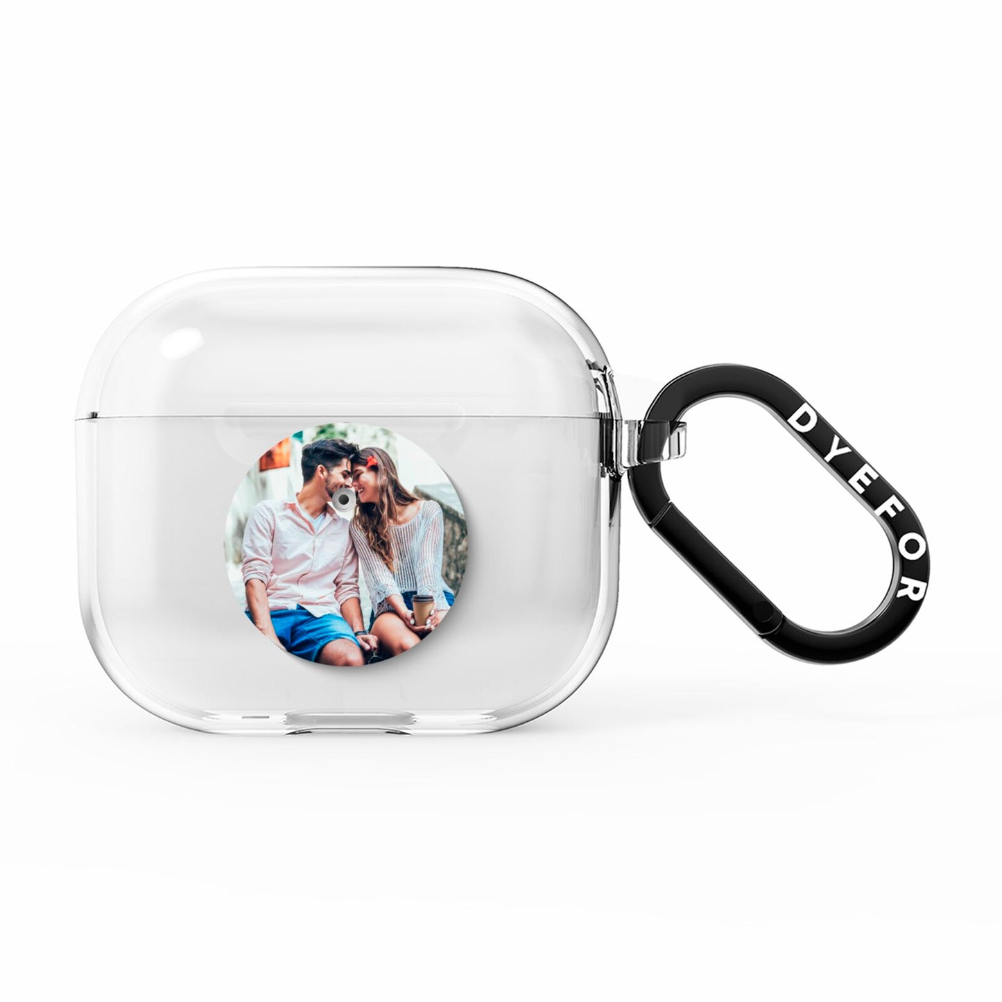 Circle Photo Upload AirPods Clear Case 3rd Gen