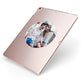 Circle Photo Upload Apple iPad Case on Rose Gold iPad Side View