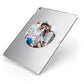 Circle Photo Upload Apple iPad Case on Silver iPad Side View