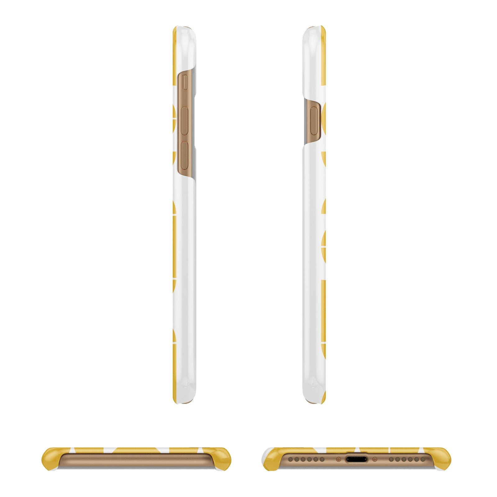 Circular Geometric Pattern Apple iPhone 7 8 3D Wrap Snap Case Angled Images