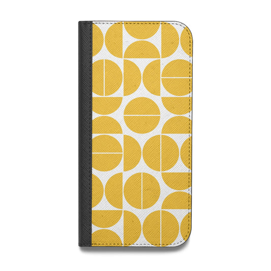 Circular Geometric Pattern Vegan Leather Flip Samsung Case