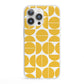 Circular Geometric Pattern iPhone 13 Pro Clear Bumper Case
