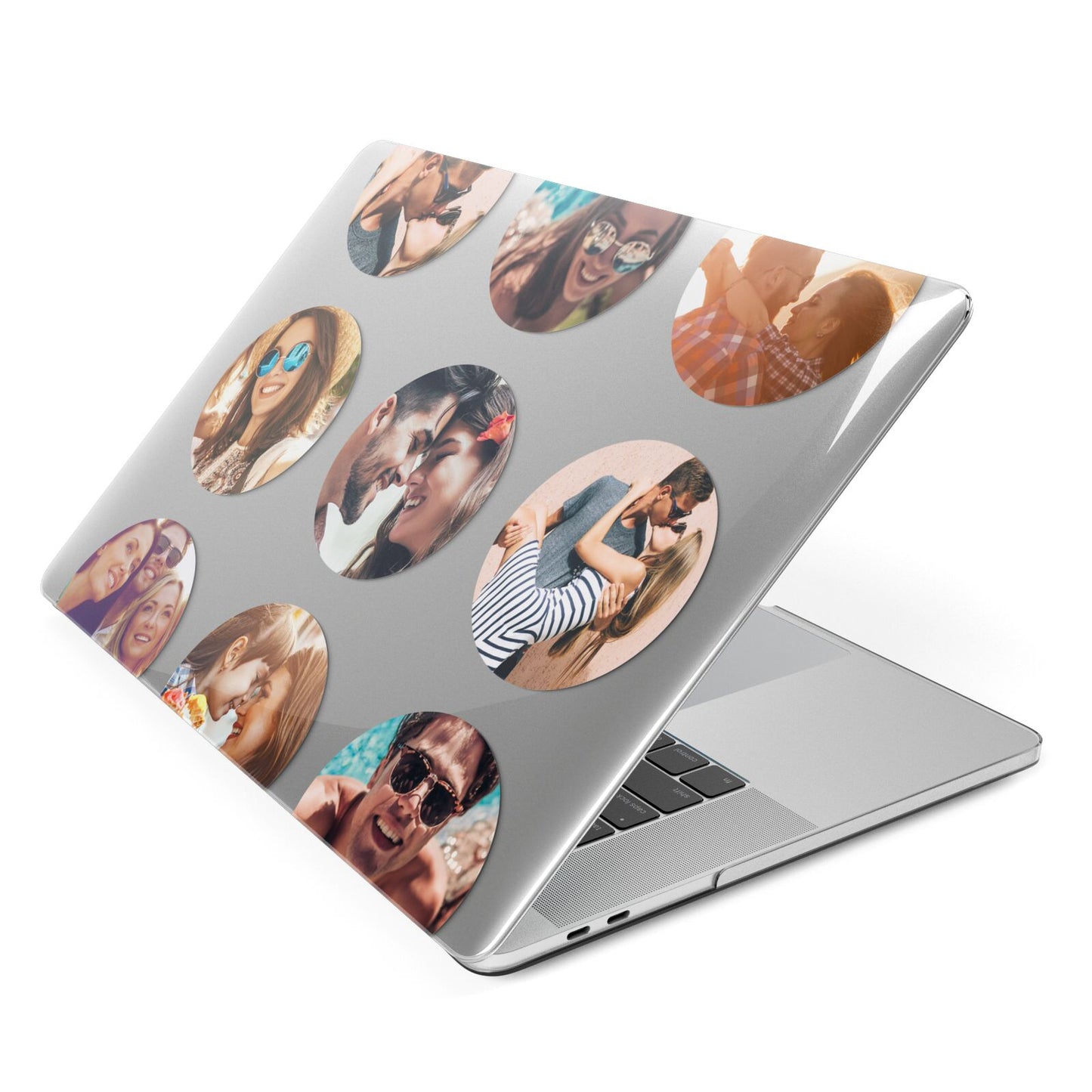 Circular Photo Montage Upload Apple MacBook Case Side View