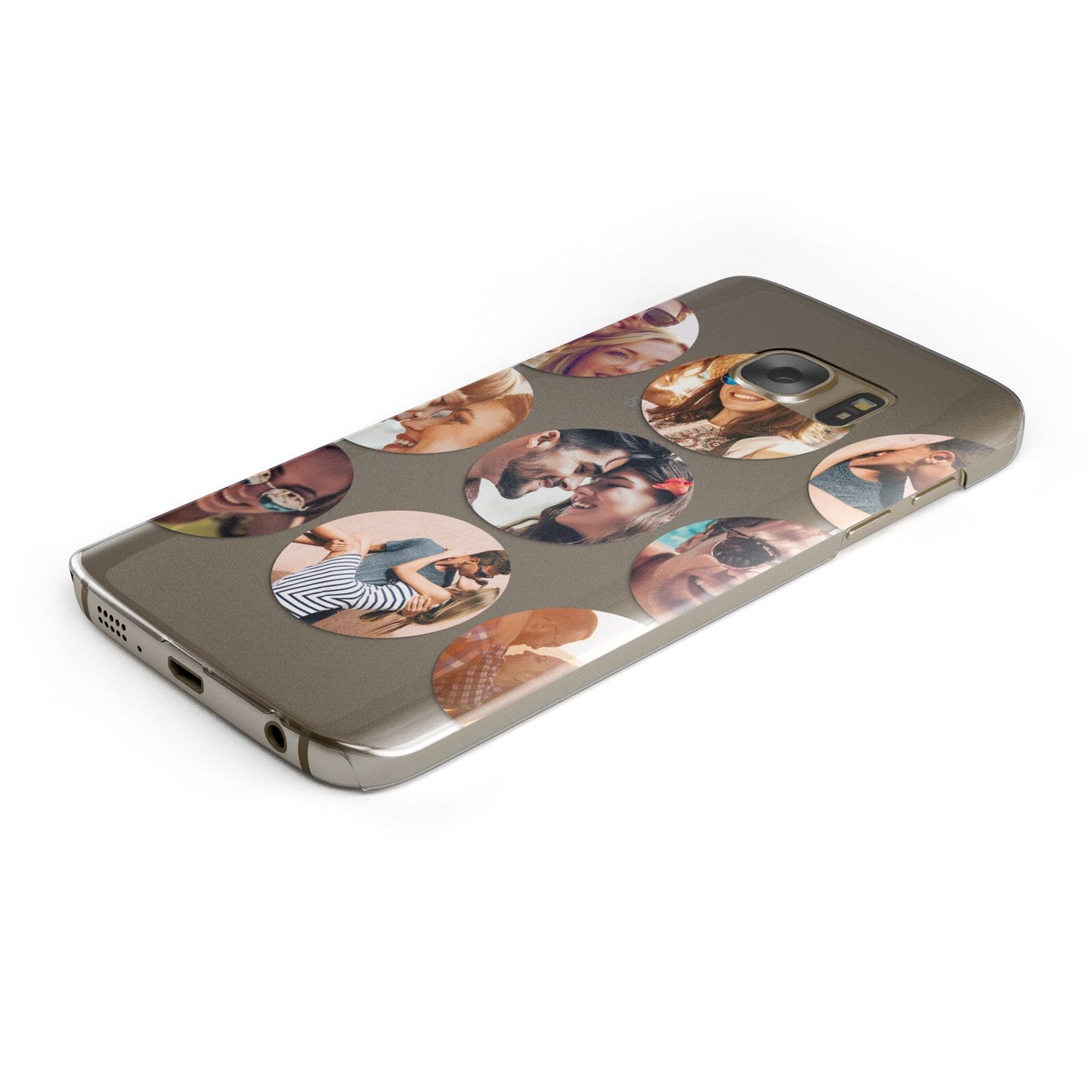 Circular Photo Montage Upload Protective Samsung Galaxy Case Angled Image
