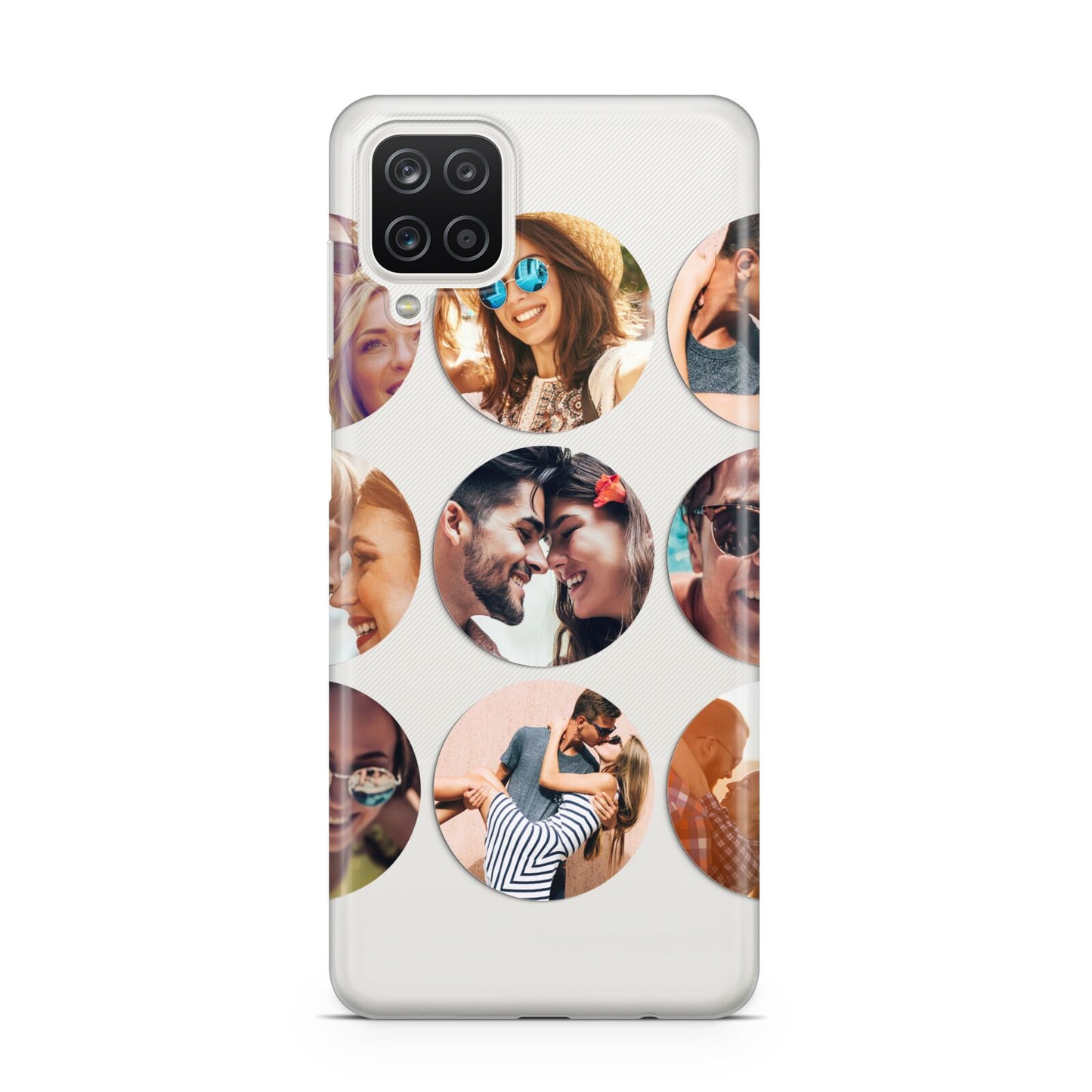 Circular Photo Montage Upload Samsung A12 Case
