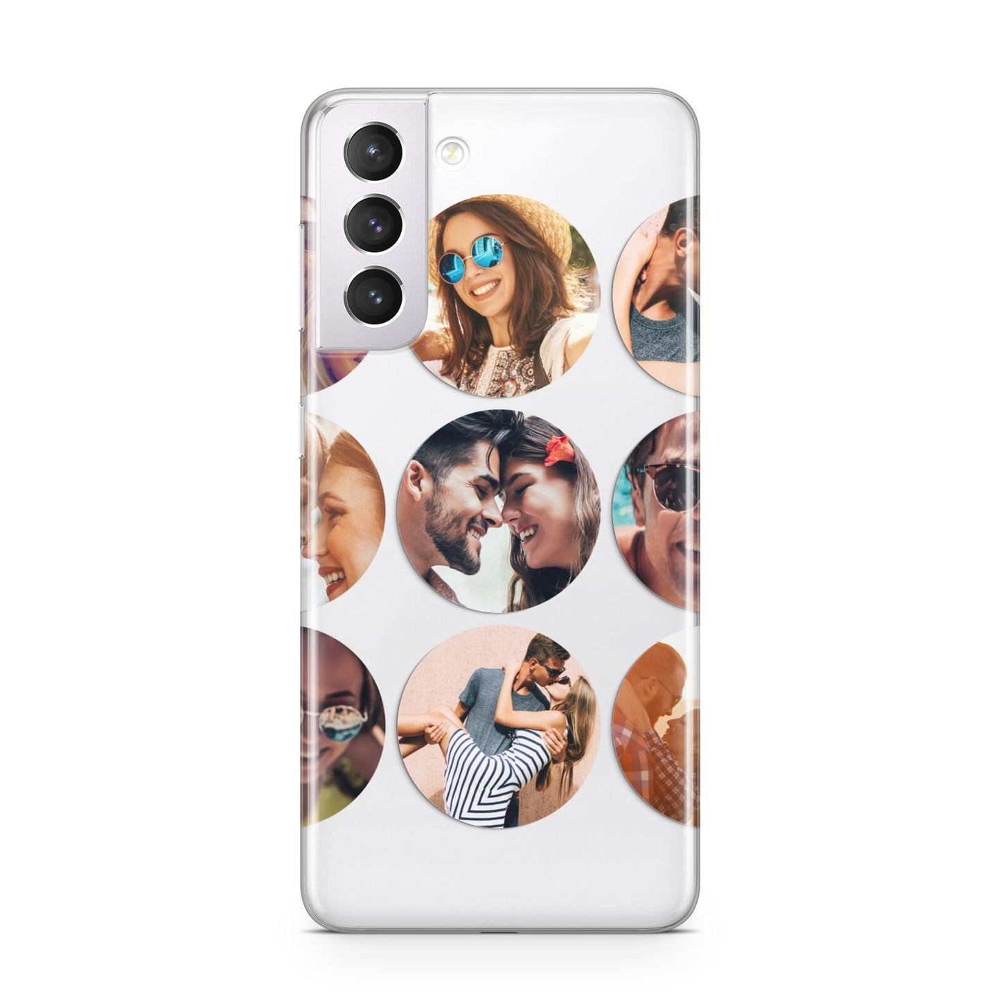 Circular Photo Montage Upload Samsung S21 Case