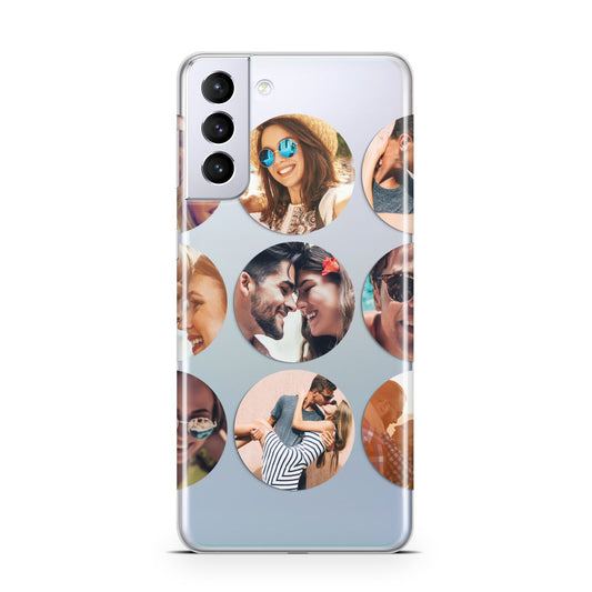 Circular Photo Montage Upload Samsung S21 Plus Phone Case