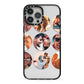 Circular Photo Montage Upload iPhone 13 Pro Max Black Impact Case on Silver phone