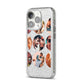 Circular Photo Montage Upload iPhone 14 Pro Glitter Tough Case Silver Angled Image