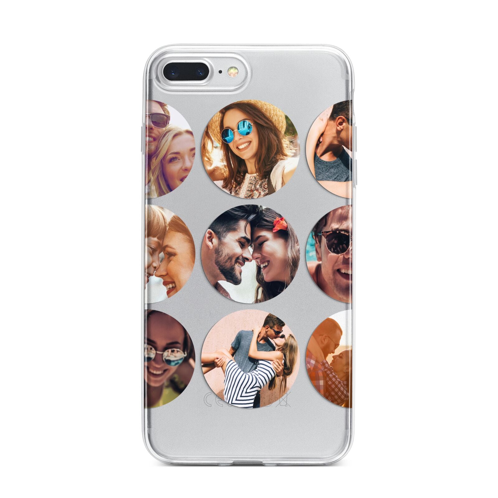 Circular Photo Montage Upload iPhone 7 Plus Bumper Case on Silver iPhone