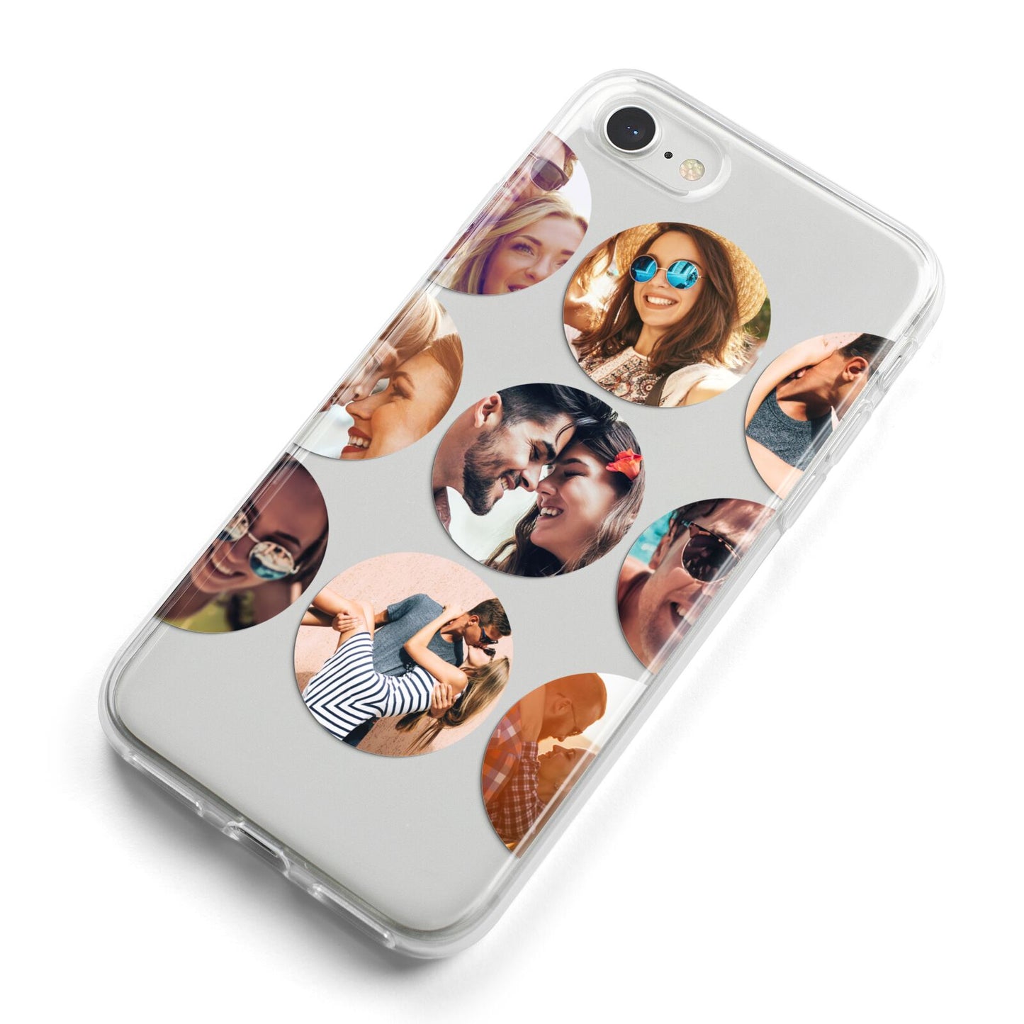Circular Photo Montage Upload iPhone 8 Bumper Case on Silver iPhone Alternative Image