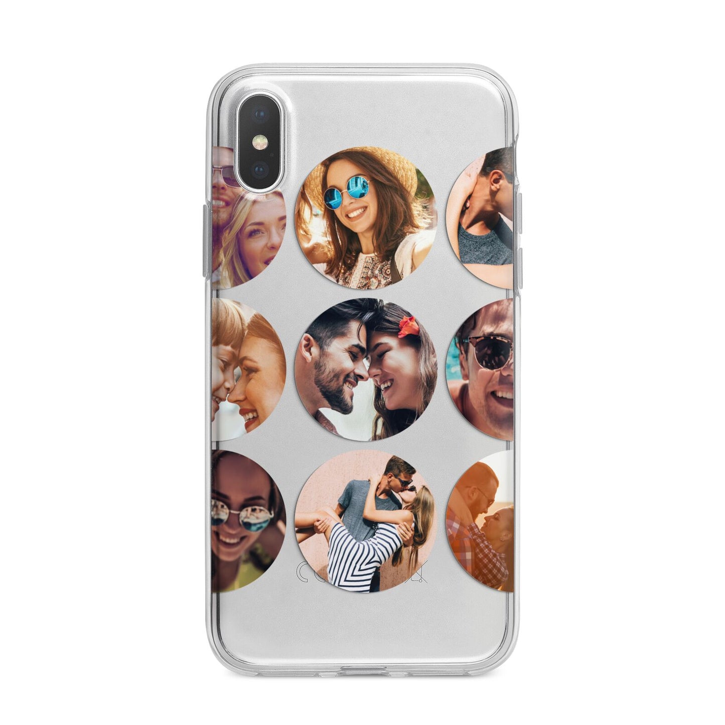 Circular Photo Montage Upload iPhone X Bumper Case on Silver iPhone Alternative Image 1
