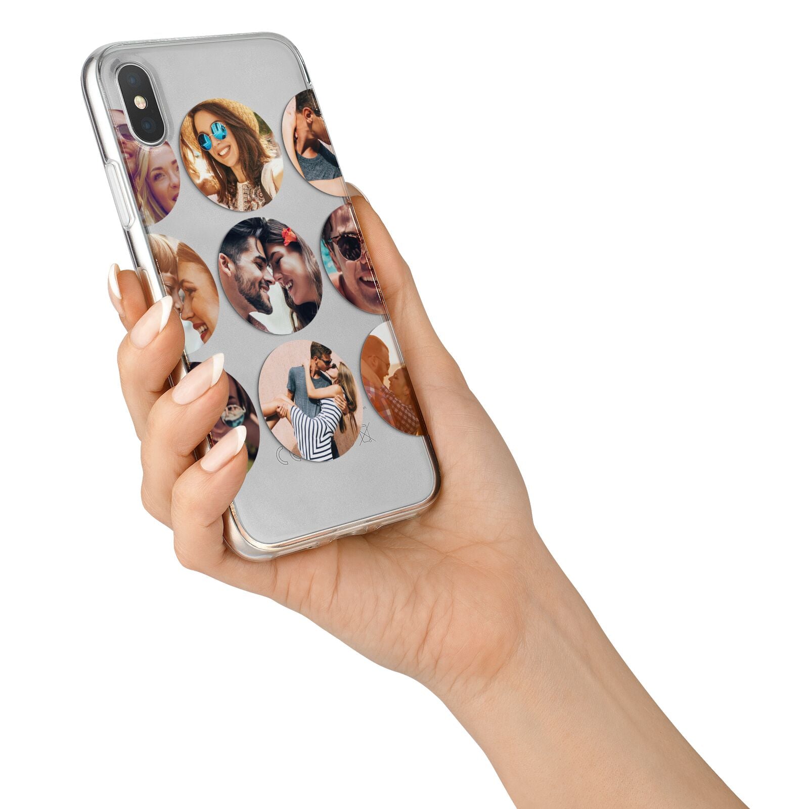 Circular Photo Montage Upload iPhone X Bumper Case on Silver iPhone Alternative Image 2