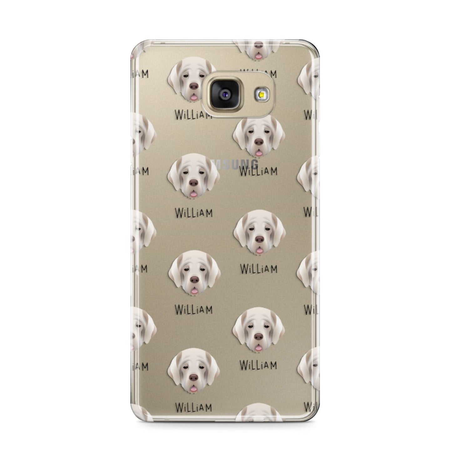 Cirneco Dell Etna Icon with Name Samsung Galaxy A9 2016 Case on gold phone
