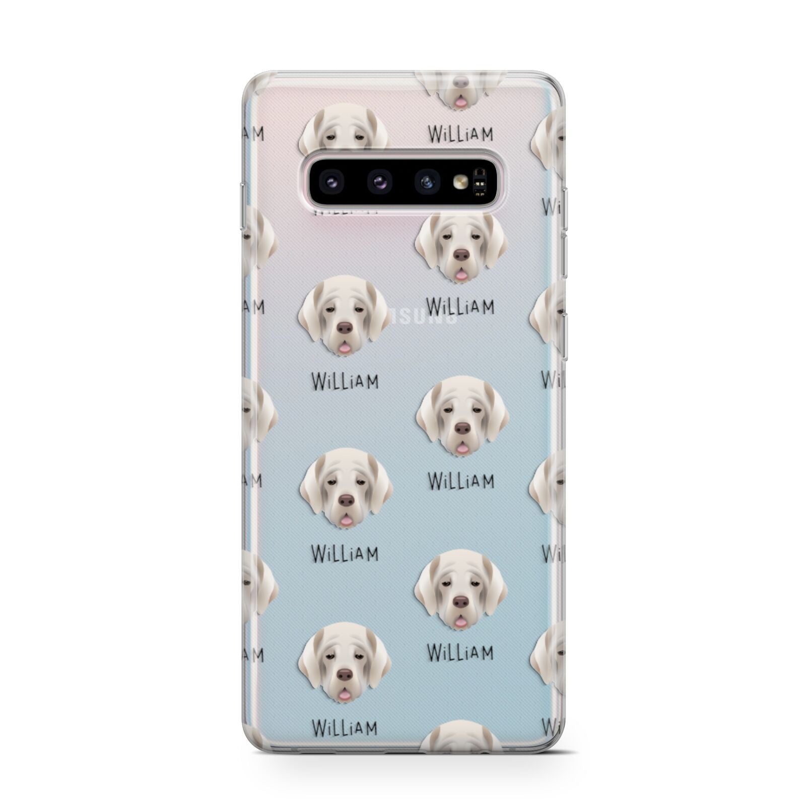 Cirneco Dell Etna Icon with Name Samsung Galaxy S10 Case