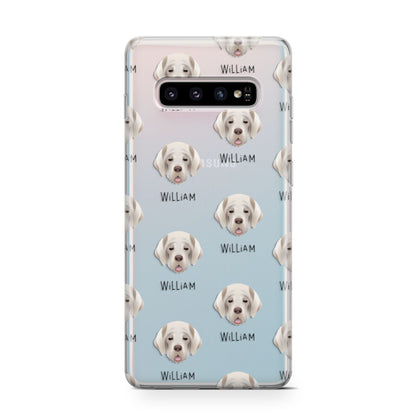 Cirneco Dell Etna Icon with Name Samsung Galaxy S10 Case