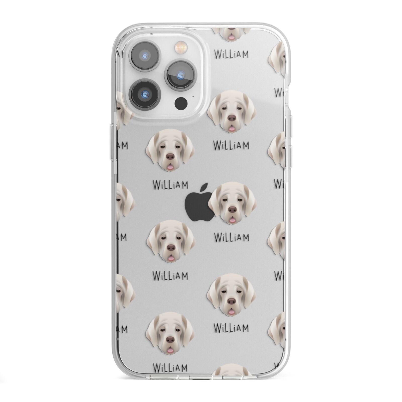 Cirneco Dell Etna Icon with Name iPhone 13 Pro Max TPU Impact Case with White Edges