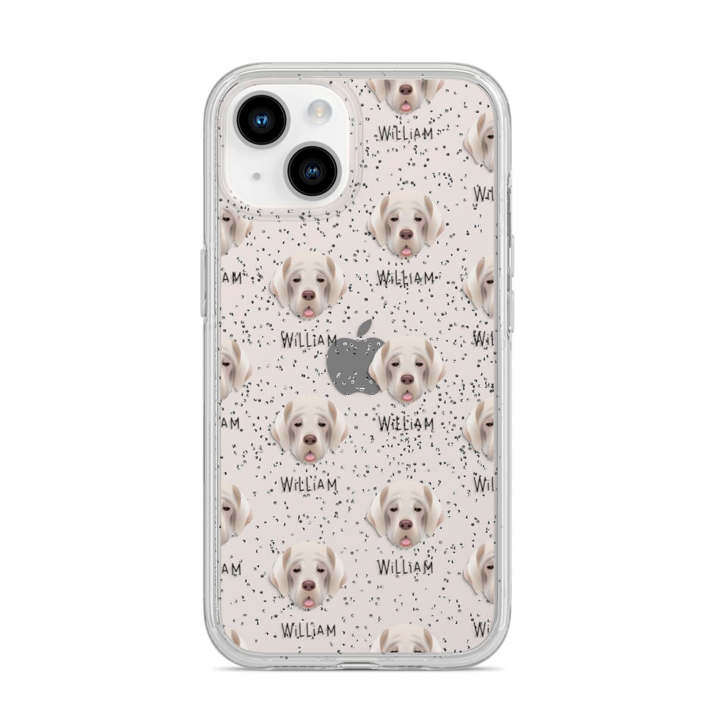 Cirneco Dell Etna Icon with Name iPhone 14 Glitter Tough Case Starlight