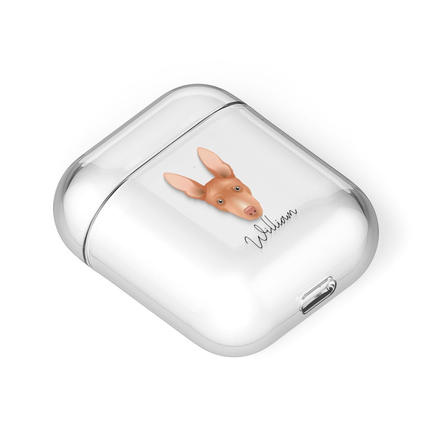Cirneco Dell Etna Personalised AirPods Case Laid Flat