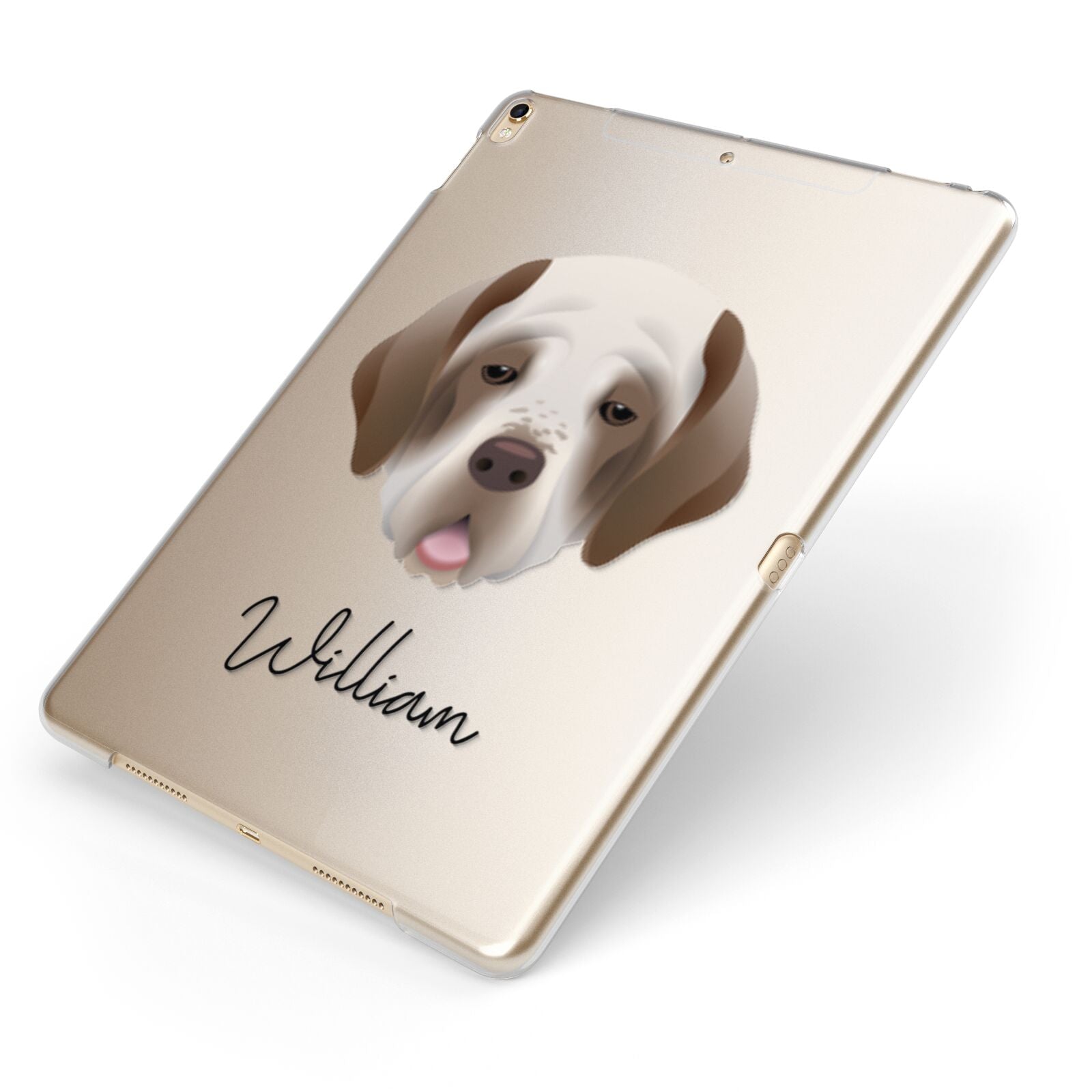 Cirneco Dell Etna Personalised Apple iPad Case on Gold iPad Side View