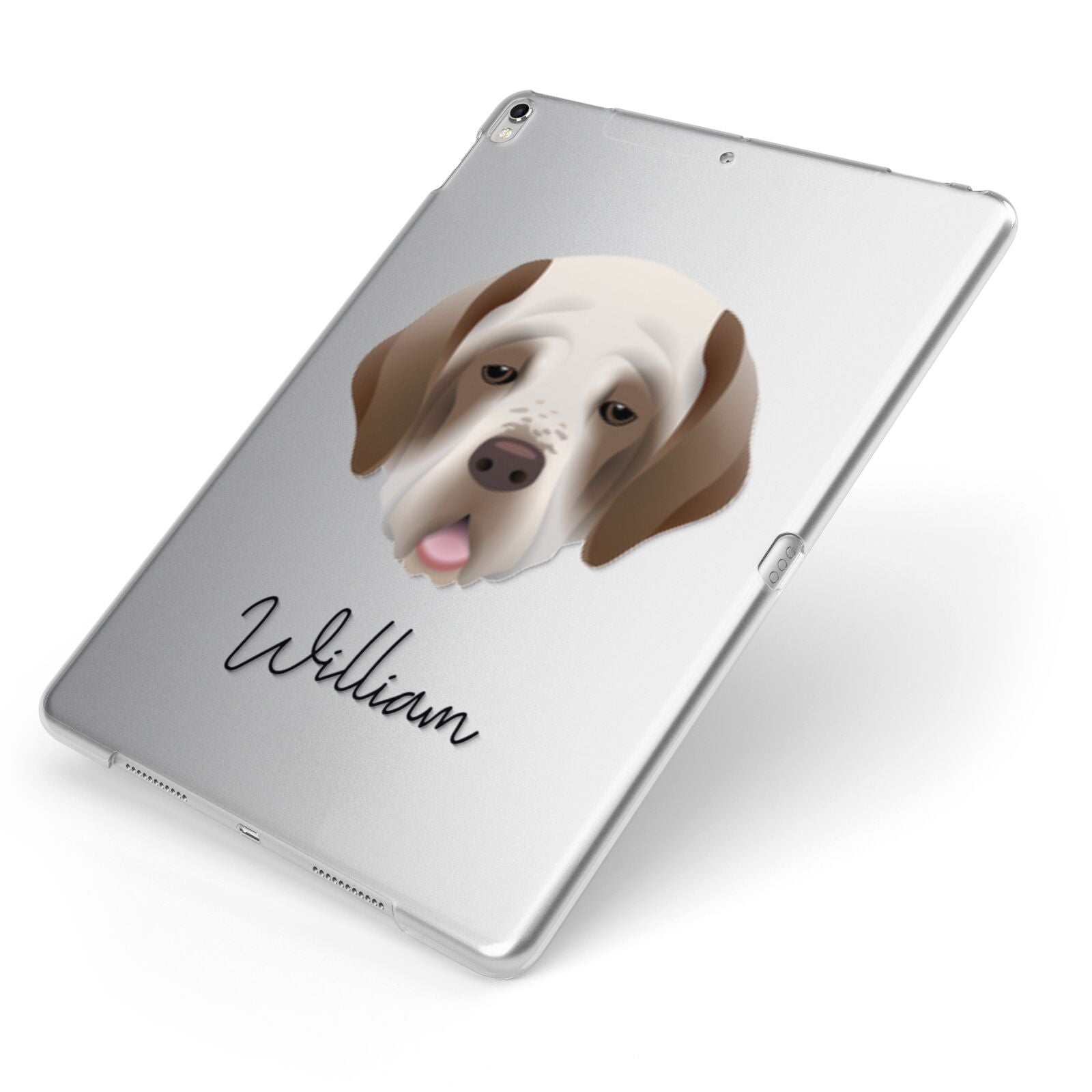 Cirneco Dell Etna Personalised Apple iPad Case on Silver iPad Side View