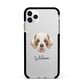Cirneco Dell Etna Personalised Apple iPhone 11 Pro Max in Silver with Black Impact Case