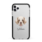 Cirneco Dell Etna Personalised Apple iPhone 11 Pro Max in Silver with Black Impact Case
