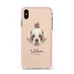 Cirneco Dell Etna Personalised Apple iPhone Xs Max Impact Case Pink Edge on Gold Phone