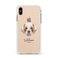 Cirneco Dell Etna Personalised Apple iPhone Xs Max Impact Case White Edge on Gold Phone