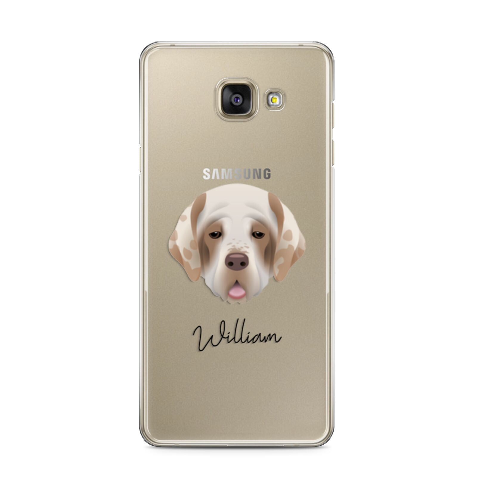 Cirneco Dell Etna Personalised Samsung Galaxy A3 2016 Case on gold phone
