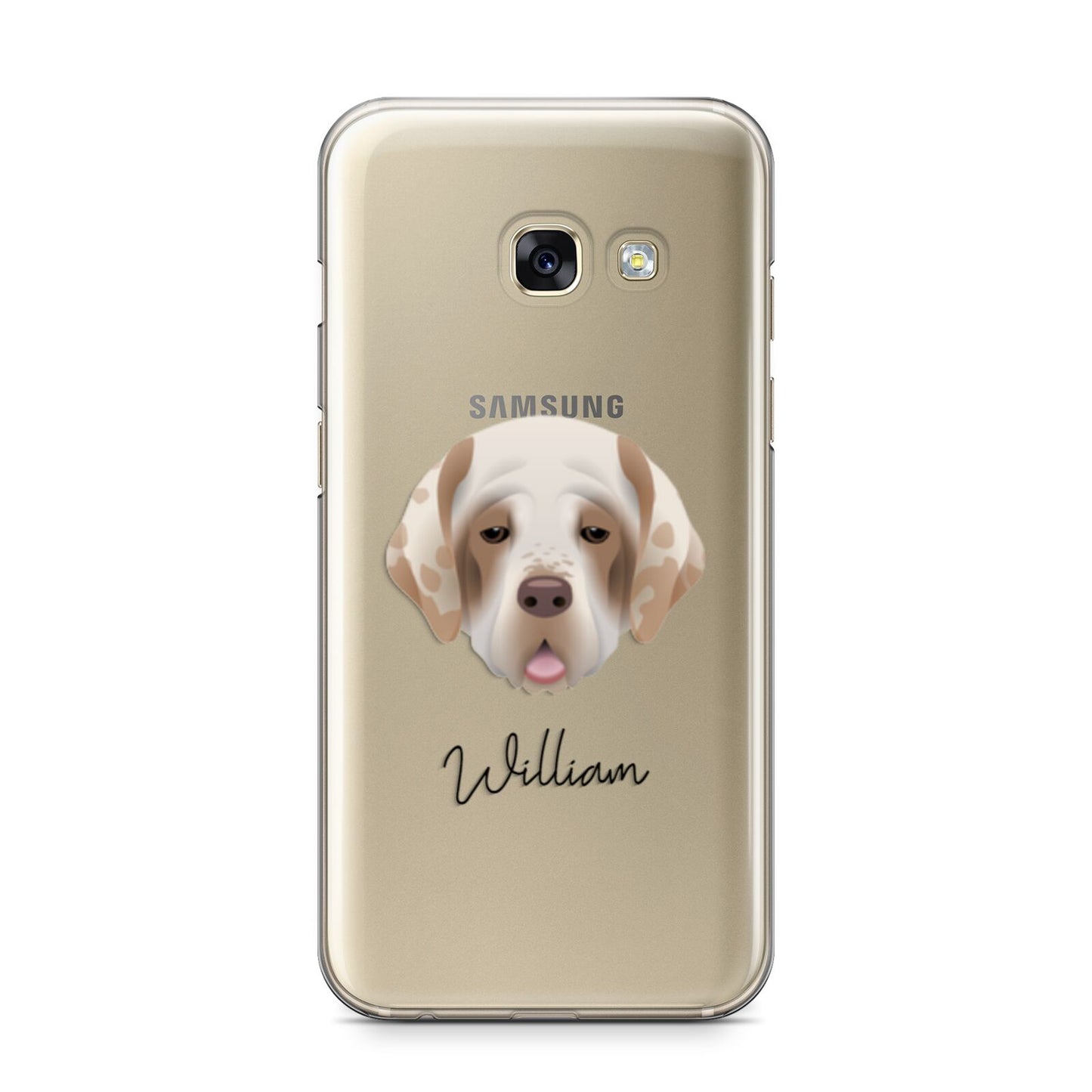 Cirneco Dell Etna Personalised Samsung Galaxy A3 2017 Case on gold phone