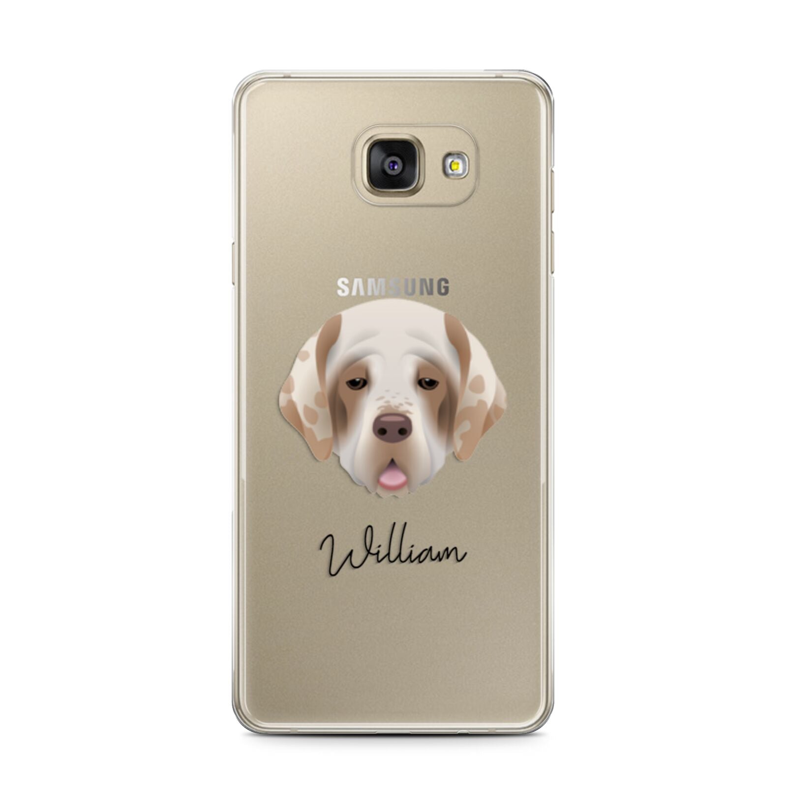 Cirneco Dell Etna Personalised Samsung Galaxy A7 2016 Case on gold phone