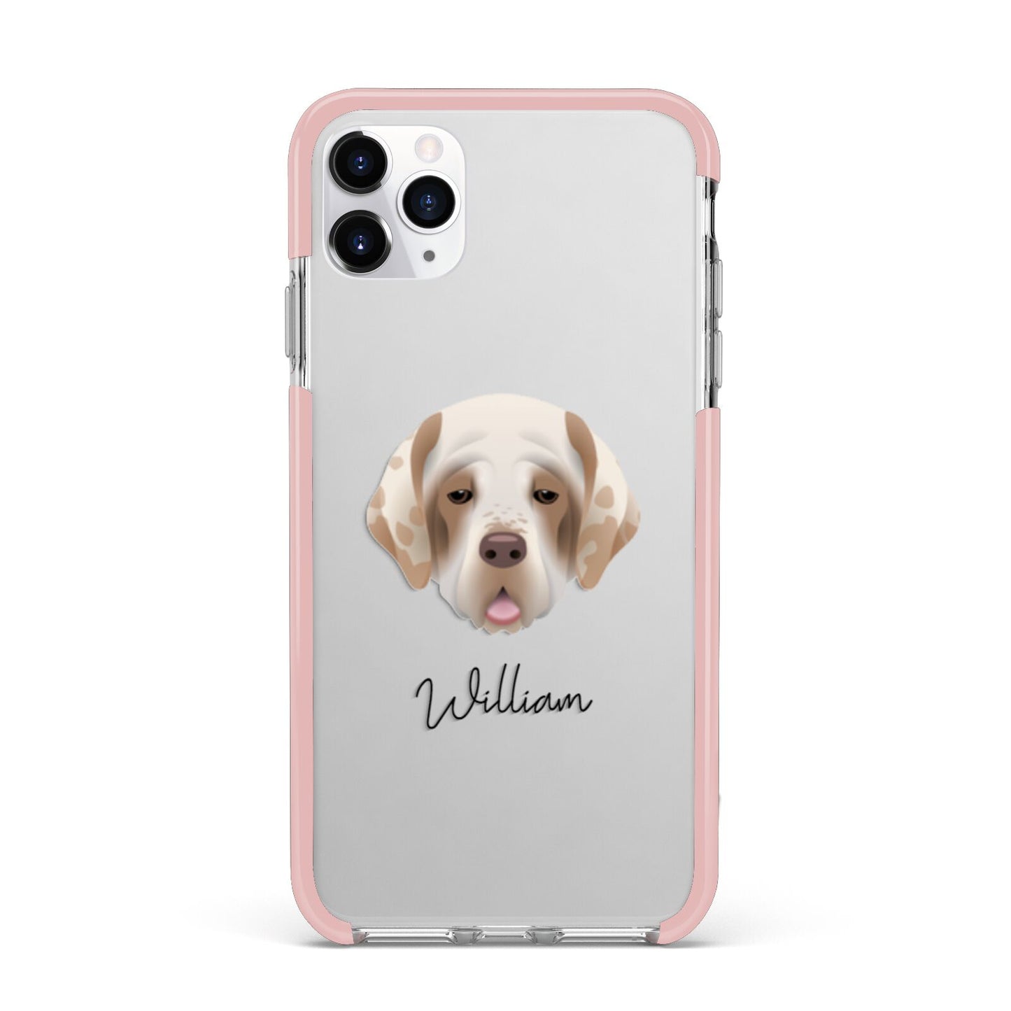 Cirneco Dell Etna Personalised iPhone 11 Pro Max Impact Pink Edge Case
